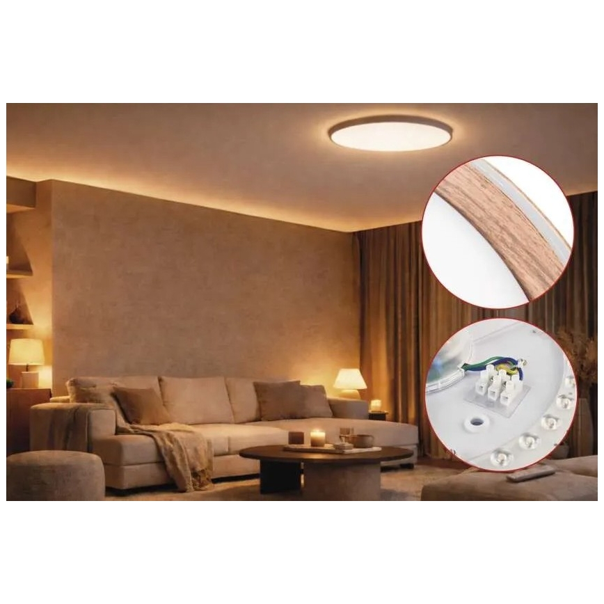 Dimbare LED-plafondlamp ILVI LED/45W/230V 2700-6500K Ø 50 cm beige + afstandsbediening