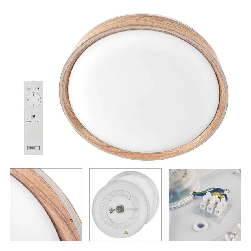 Dimbare LED-plafondlamp ILVI LED/45W/230V 2700-6500K Ø 50 cm beige + afstandsbediening