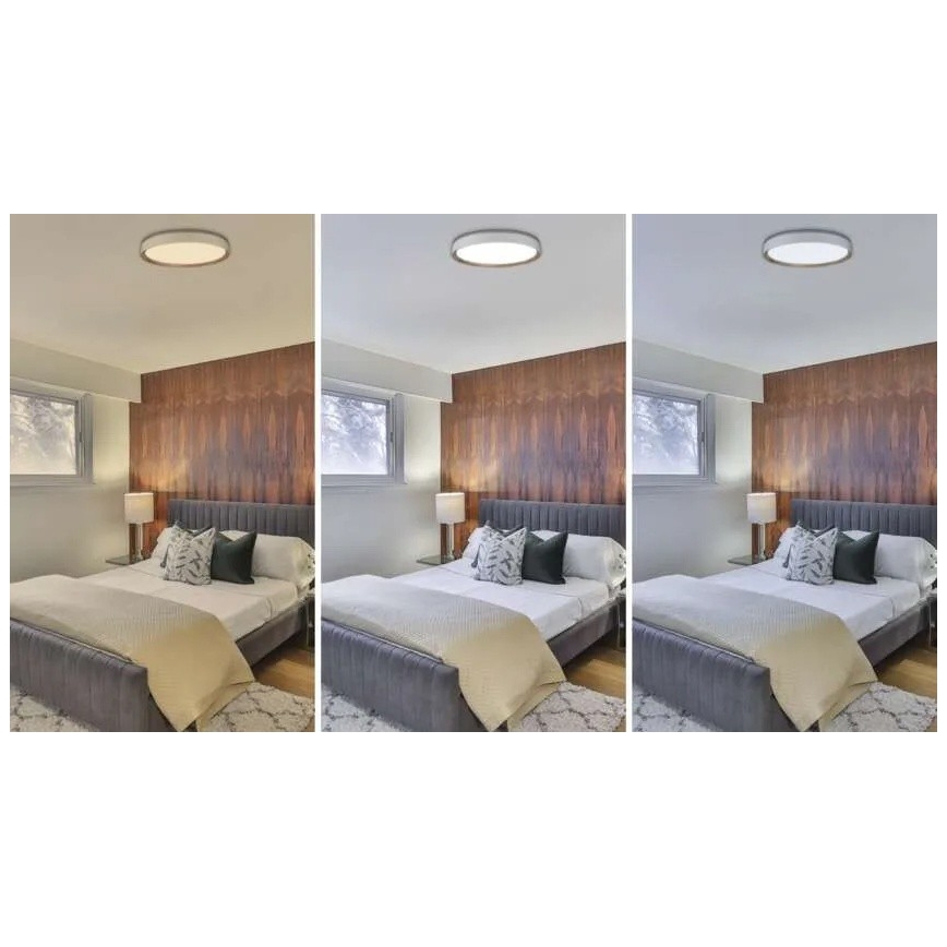 Dimbare LED plafondlamp ILVI LED/45W/230V 2700-6500K Ø 50 cm wit/beige + afstandsbediening
