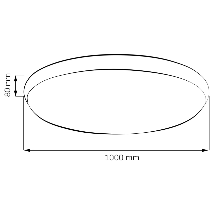LED dimbare plafondlamp KERN LED/100W/230V 3000/4000/6000K Ø 100 cm zwart + afstandsbediening