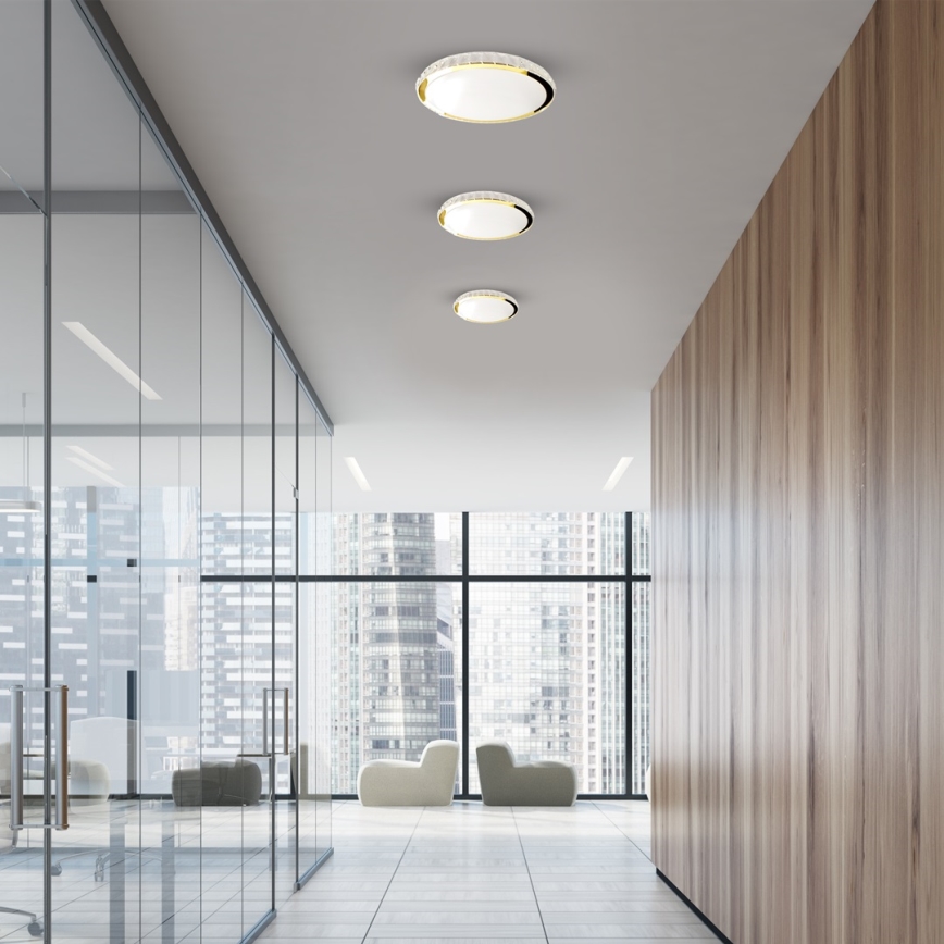 LED dimbare plafondlamp LAYLA LED/33W/230V 3000/4000/6000K goud + afstandsbediening
