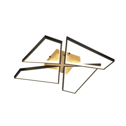 LED Dimbaar Plafondlamp LED/115W/230V 3000-6500K bruin/zwart + afstandsbediening