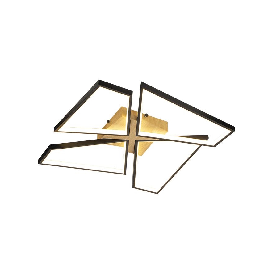 LED Dimbaar Plafondlamp LED/115W/230V 3000-6500K bruin/zwart + afstandsbediening