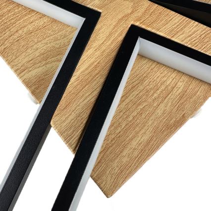 LED Dimbaar Plafondlamp LED/115W/230V 3000-6500K bruin/zwart + afstandsbediening