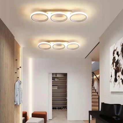 Dimbare LED plafondlamp LED/30W/230V 3000-6500K wit Wi-Fi Tuya + afstandsbediening