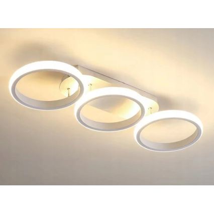 Dimbare LED plafondlamp LED/30W/230V 3000-6500K wit Wi-Fi Tuya + afstandsbediening