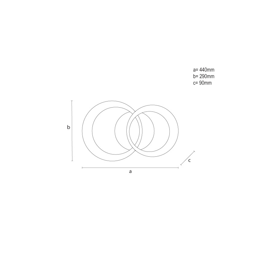 LED dimbare plafondlamp LED/35W/230V 3000-6500K + afstandsbediening