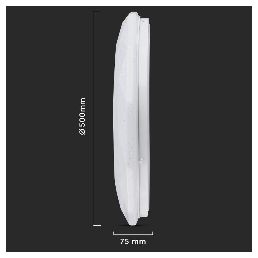 Dimbare LED-plafondlamp LED/60W/230V 3000K/4000K/6500K Ø 50 cm + afstandsbediening