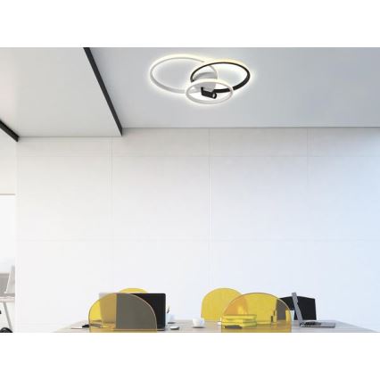 LED Dimbaar Plafondlamp LED/70W/230V 3000-6500K wit/zwart + afstandsbediening