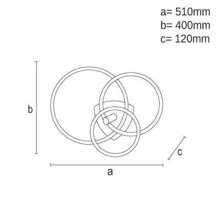 LED Dimbaar Plafondlamp LED/70W/230V 3000-6500K wit/zwart + afstandsbediening