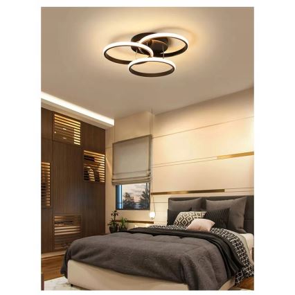 LED-dimbare plafondlamp LED/70W/230V 3000-6500K zwart + afstandsbediening