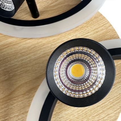 LED Dimbaar plafondlamp LED/70W/230V 3000-6500K zwart/bruin + afstandsbediening