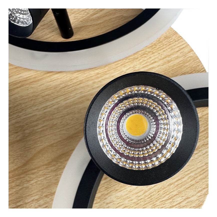LED Dimbaar plafondlamp LED/70W/230V 3000-6500K zwart/bruin + afstandsbediening