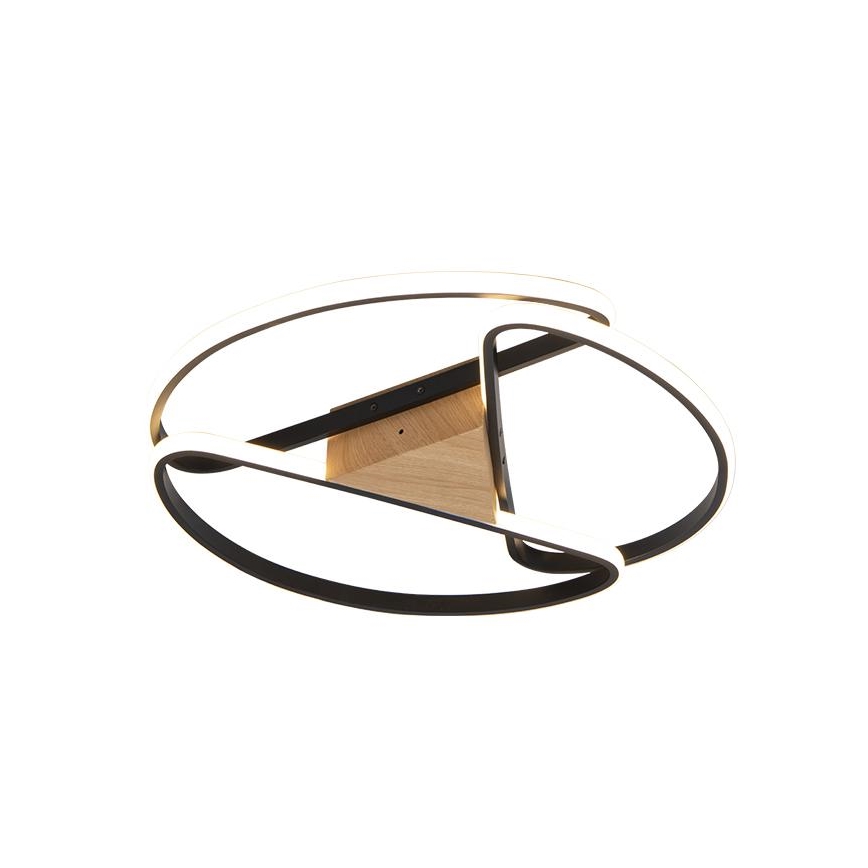 LED Dimbaar Plafondlamp LED/75W/230V 3000-6500K bruin/zwart + afstandsbediening
