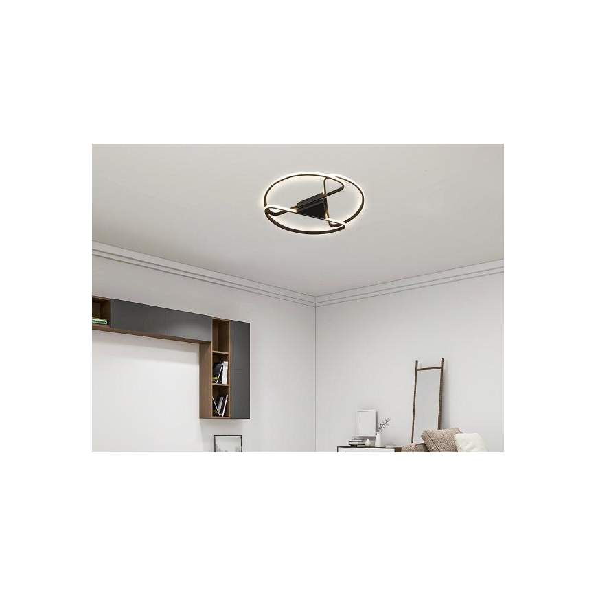 LED Dimbaar Plafondlamp LED/75W/230V 3000-6500K zwart + afstandsbediening