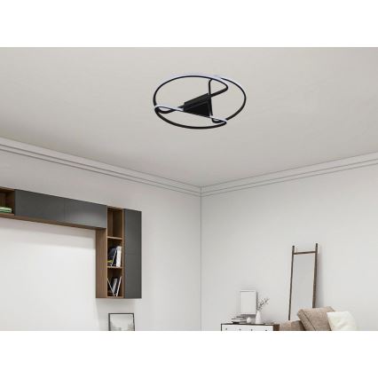 LED Dimbaar Plafondlamp LED/75W/230V 3000-6500K zwart + afstandsbediening