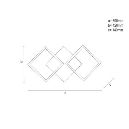 LED-dimbare plafondlamp LED/85W/230V 3000-6500K + afstandsbediening