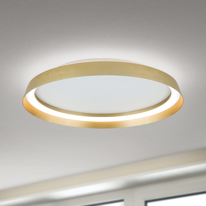 LED Dimbare plafondlamp MANTA LED/38W/230V 2700/3000/4000K Ø 45 cm goudkleurig