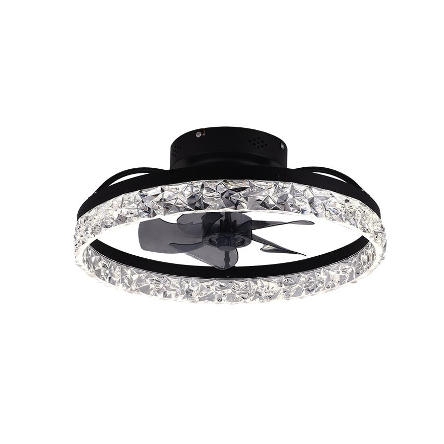 LED Dimbare plafondlamp met ventilator LED/35W/230V 3000-6500K zwart + afstandsbediening
