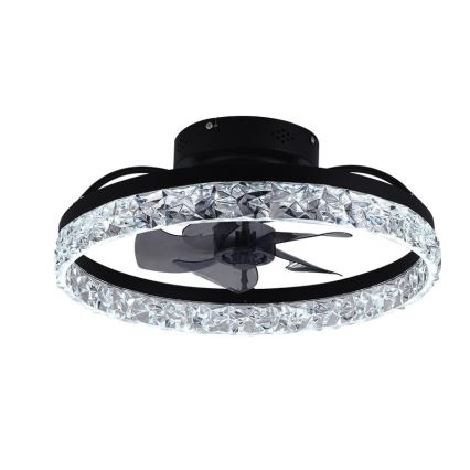 LED Dimbare plafondlamp met ventilator LED/35W/230V 3000-6500K zwart + afstandsbediening