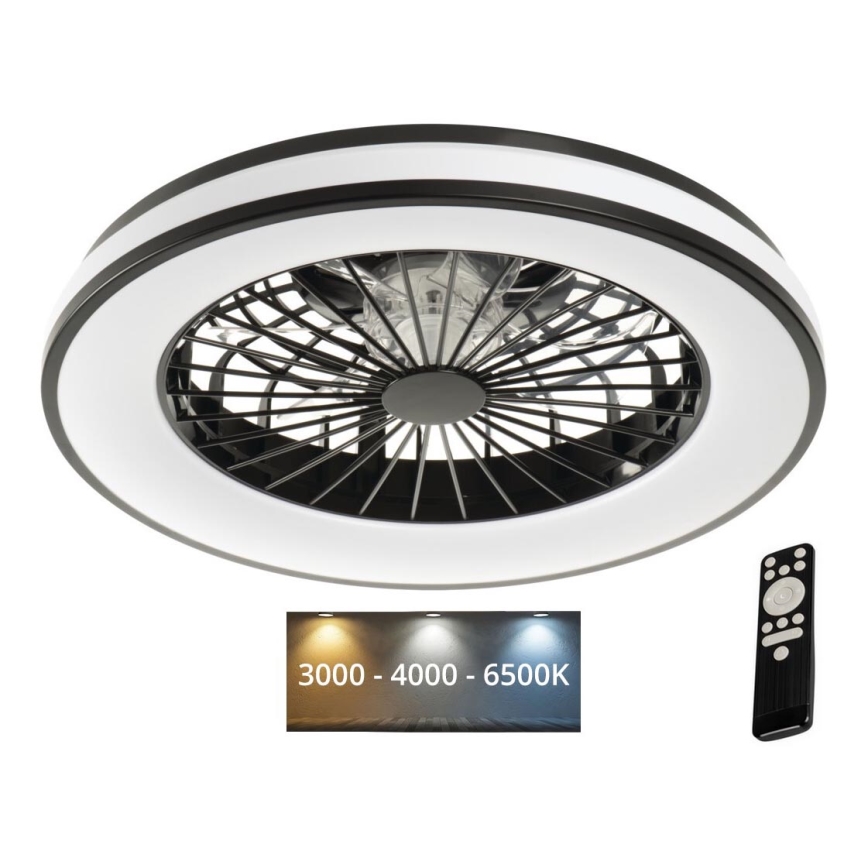 LED Dimbare plafondlamp met ventilator PLAVE LED/48W/230V 3000/4000/6500K + afstandsbediening