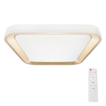 LED dimbare plafondlamp QUADRO LED/38W/230V 3000-6000K wit/goud + afstandsbediening