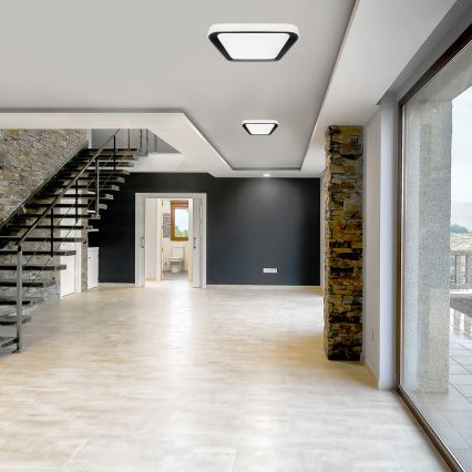 LED Dimbaar Plafondlamp QUADRO LED/38W/230V 3000-6000K wit/zwart + afstandsbediening