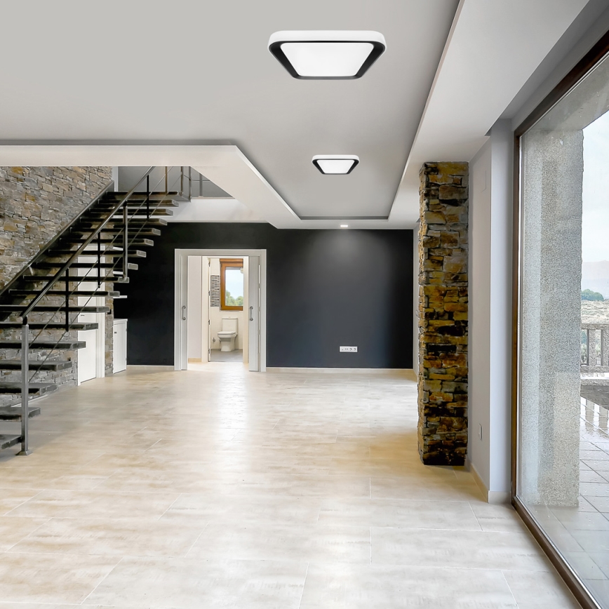 LED Dimbaar Plafondlamp QUADRO LED/38W/230V 3000-6000K wit/zwart + afstandsbediening