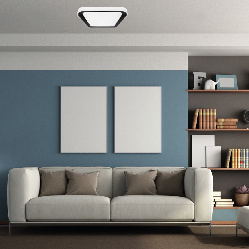 LED Dimbaar Plafondlamp QUADRO LED/38W/230V 3000-6000K wit/zwart + afstandsbediening