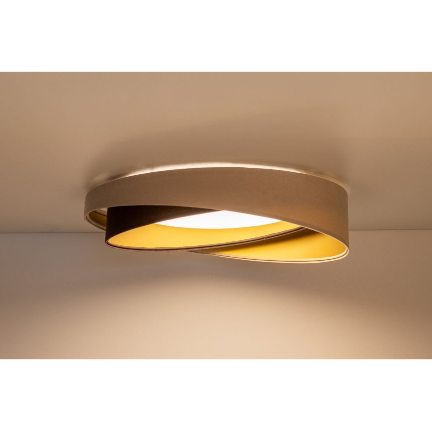 LED dimbare plafondlamp SMART GALAXY MODERN LED/24W/230V 3000-6500K Ø 55 cm beige/bruin/goud + afstandsbediening