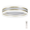 LED dimbare plafondlamp SMART CORAL GOLD LED/24W/230V wit/goud + afstandsbediening