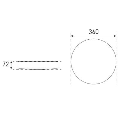 LED Dimbaar Badkamer Plafondlamp VARIO LUMO LED/13/18W/230V 3000/4000/5700K Ø 36 cm IP44 wit