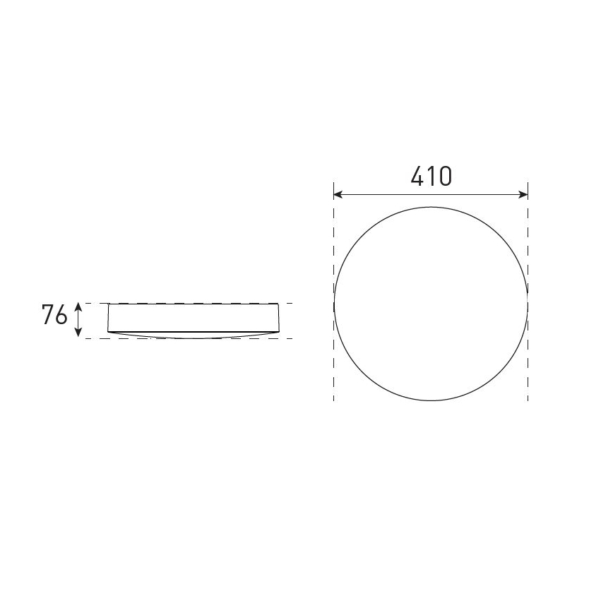 LED Dimbaar Badkamer Plafondlamp VARIO LUMO LED/22/32W/230V 3000/4000/5700K Ø 41 cm IP44 zwart
