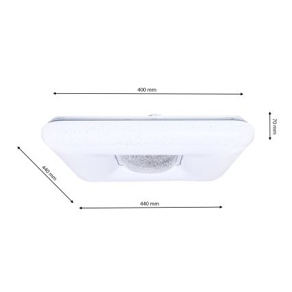 LED Dimbaar Plafondlamp YAX LED/24W/230V + afstandsbediening