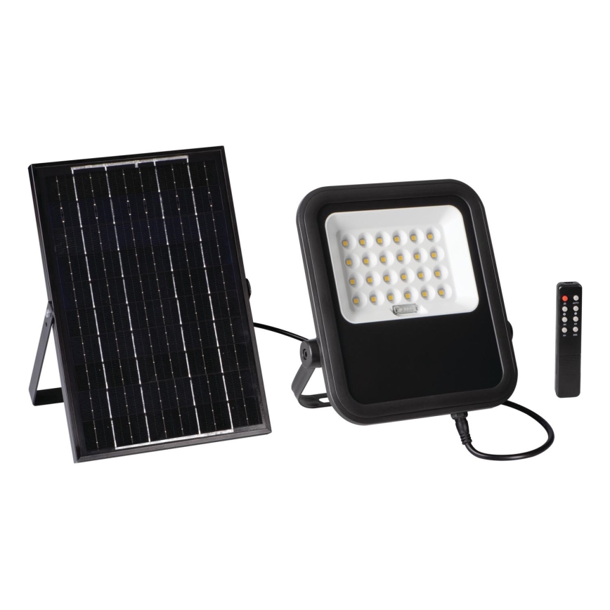 LED dimbare schijnwerper met een zonnepaneel en dusk sensor LED/10W/10000 mAh 3,2V IP65 + afstandsbediening