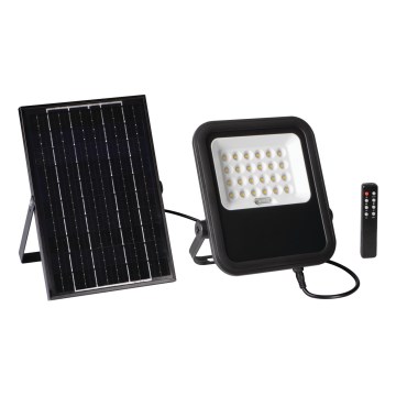 LED dimbare schijnwerper met zonnepaneel en schemersensor LED/10W/10000 mAh 3,2V IP65 + afstandsbediening