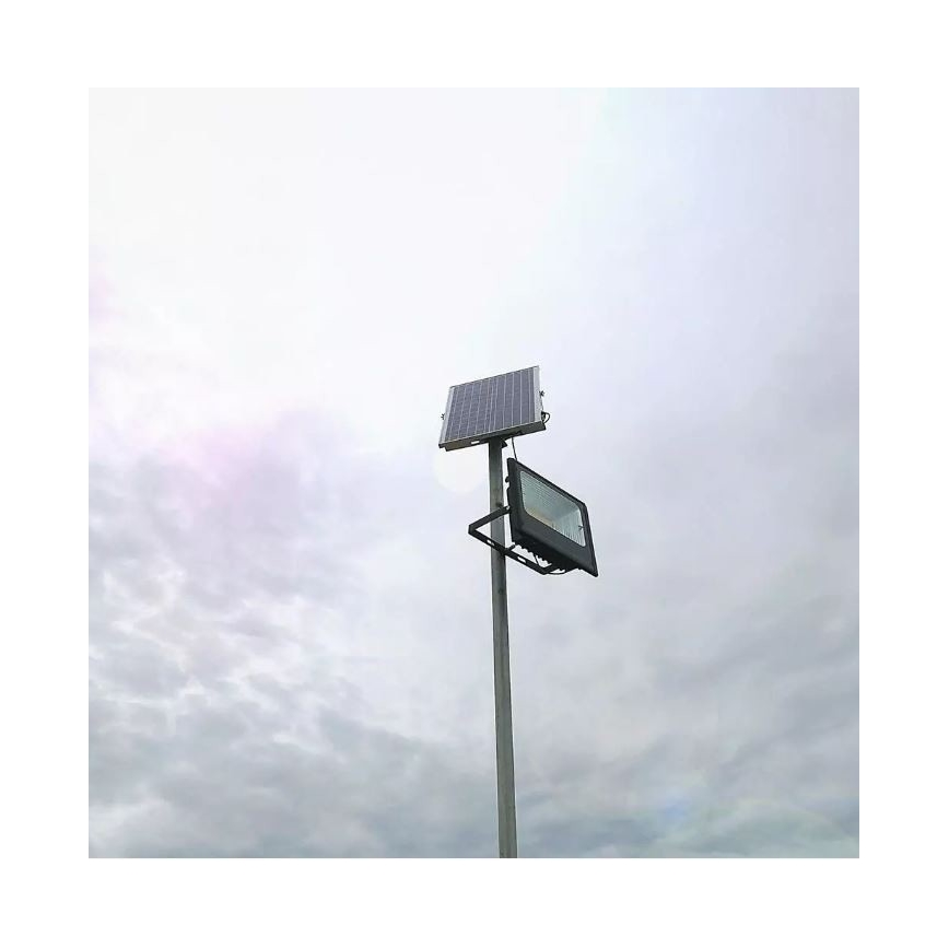 LED Dimbare Zonne-Reflector LED/12W/3,2V 6000K IP65 5000 mAh + afstandsbediening
