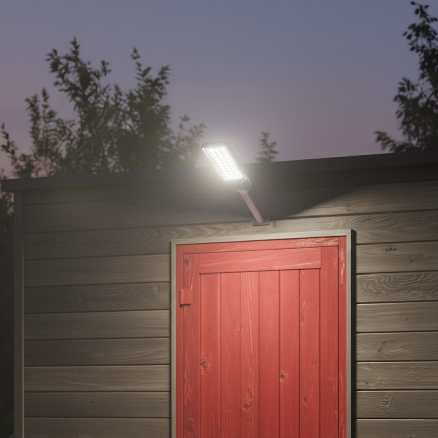 Dimbare LED-zonne-straatlamp met sensor VENICE LED/100W/3,2V 6000 mAh IP65 zwart + afstandsbediening