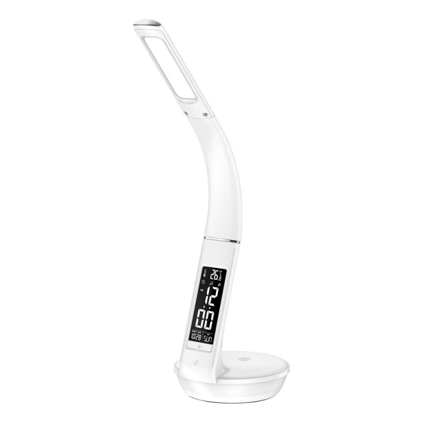 LED dimbare tafel lamp met draadloos opladen Qi 5W en scherm LED/6W/230V/1xCR2032 3000/4000/6000K wit