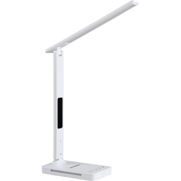 LED dimbare tafel lamp met draadloos opladen QI, scherm en USB-poort LED/7W/230V 3000-6000K wit