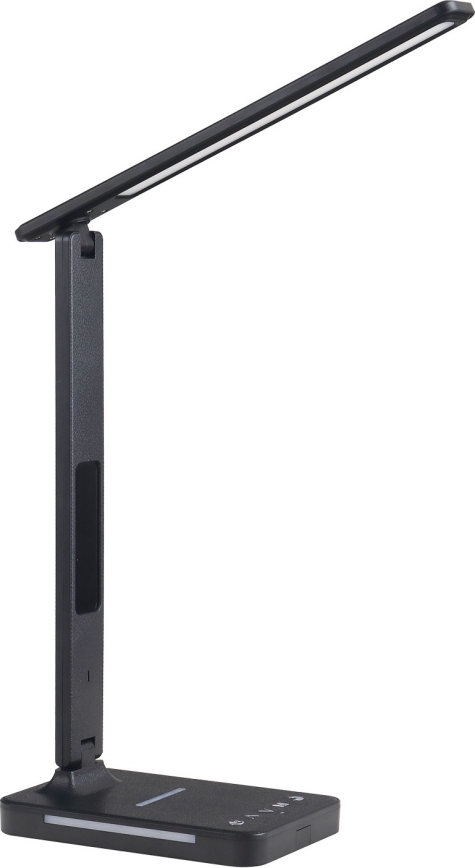 LED dimbare tafel lamp met draadloos opladen QI, scherm en USB-poort LED/7W/230V 3000-6000K zwart