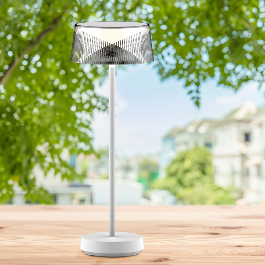 LED Dimbare Touch Buiten Tafel Lamp CASABLANCA LED/3,4W/5V USB 3600 mAh IP44 wit