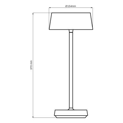 LED Dimbare Touch Buiten Tafel Lamp CASABLANCA LED/3,4W/5V USB 3600 mAh IP44 wit