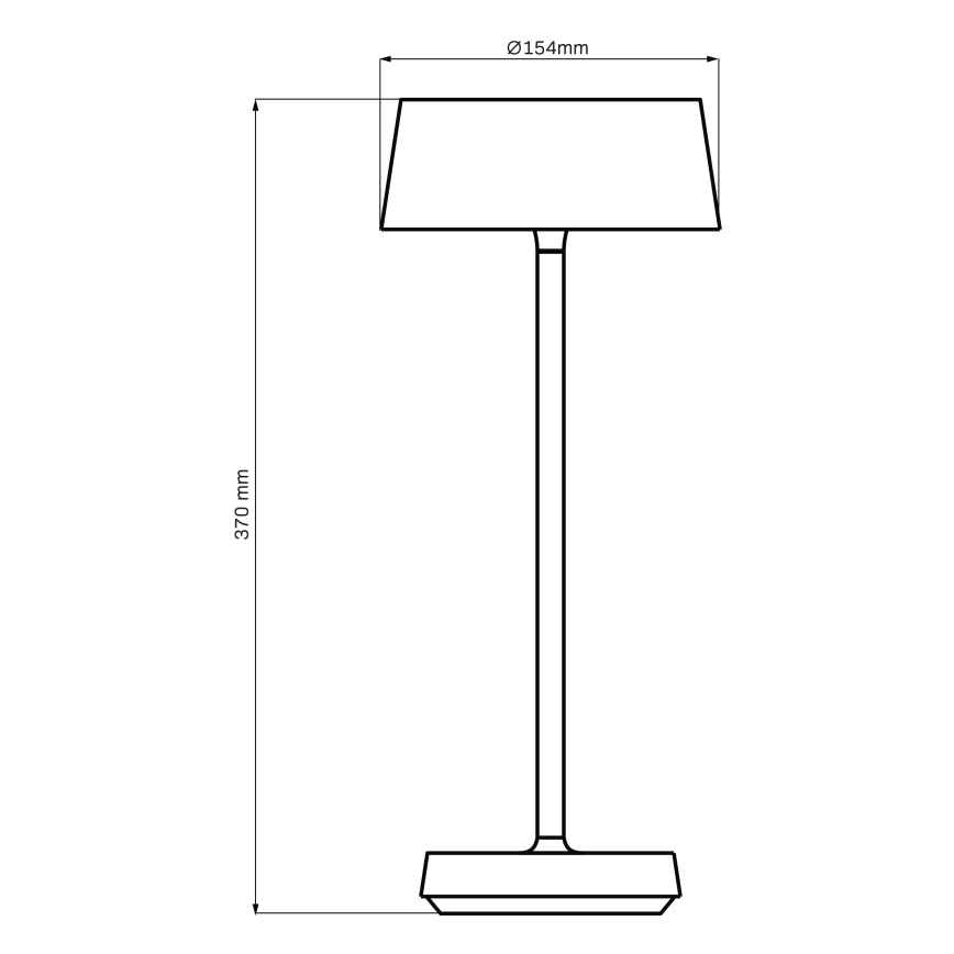 LED Dimbare Touch Buiten Tafel Lamp CASABLANCA LED/3,4W/5V USB 3600 mAh IP44 wit