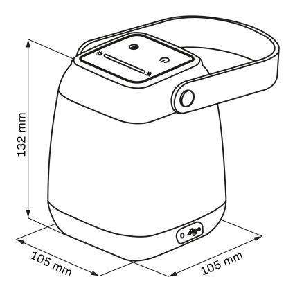 LED-dimbare tafellamp met aanraakbediening IBIZA LED/1,8W/5V 4000 mAh IP44 wit