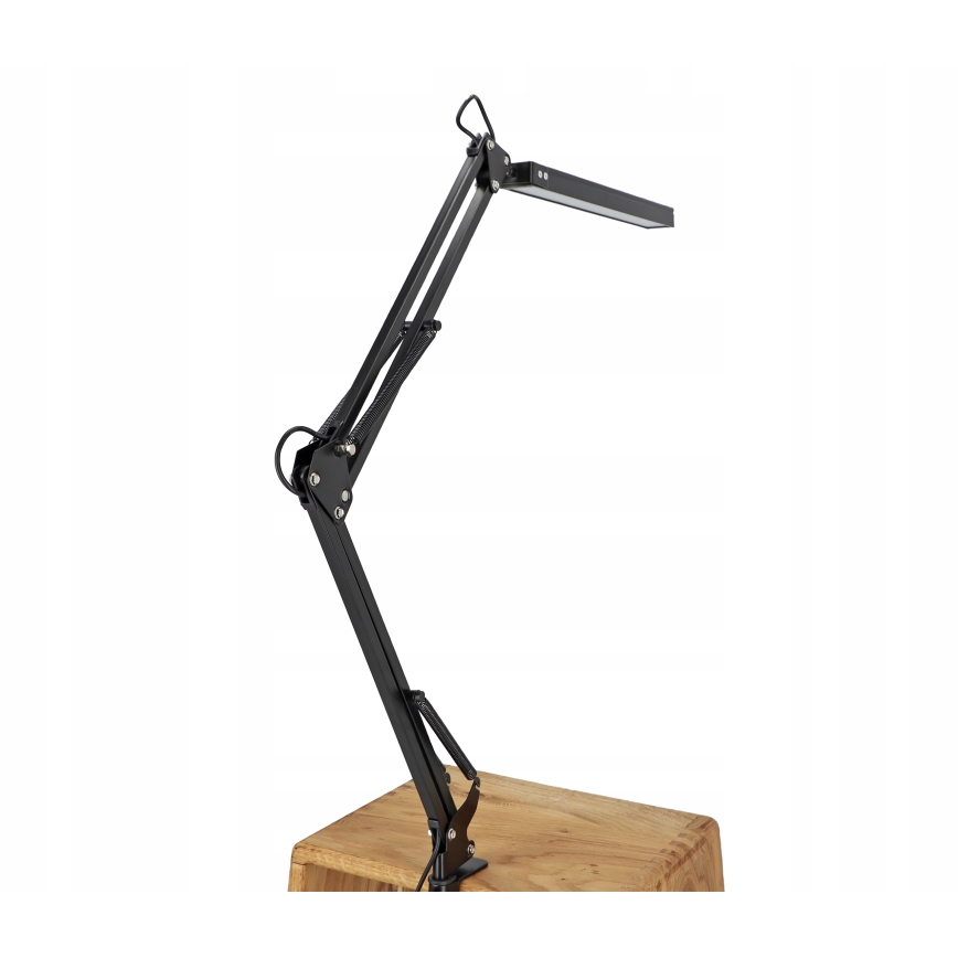 Dimbare LED-bureaulamp met aanraakbediening, flexibele hals en klem LED/10W/5/230V 3000/4000/6000K zwart