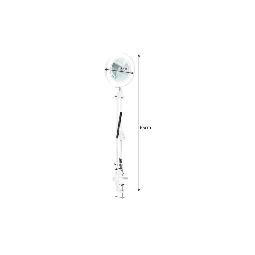 LED Dimbare bureaulamp met loep LED/6W/5V 3000K/4000K/6000K wit
