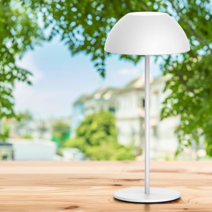 LED Dimbare Touch Buiten Tafel Lamp TANZANIA LED/1,8W/5V USB 1800 mAh IP44 wit
