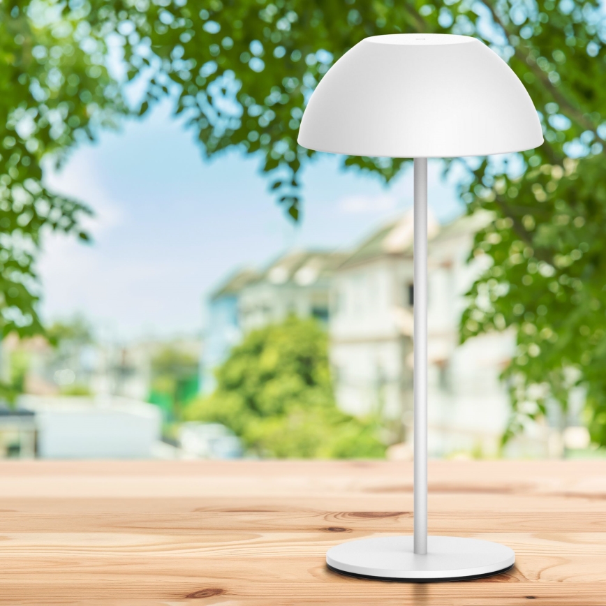 LED Dimbare Touch Buiten Tafel Lamp TANZANIA LED/1,8W/5V USB 1800 mAh IP44 wit