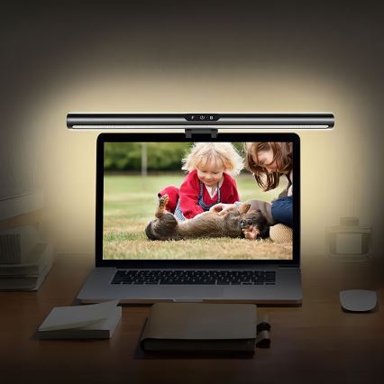 LED Dimbare Touch Monitorverlichting LED/5W/5V 3000/4000/5000/6000K 42 cm zwart